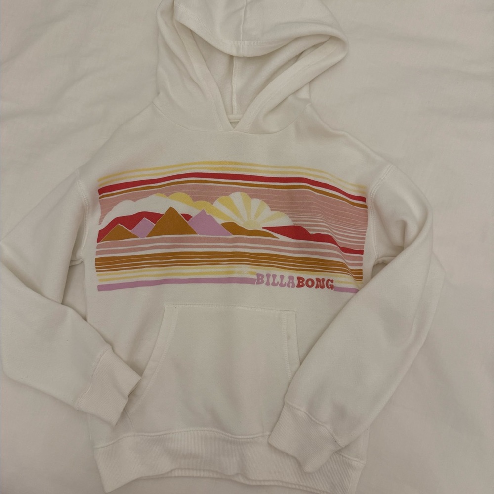 Billabong White Hoodie with Graphic Design